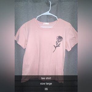 Pink rowme tee shirt size large